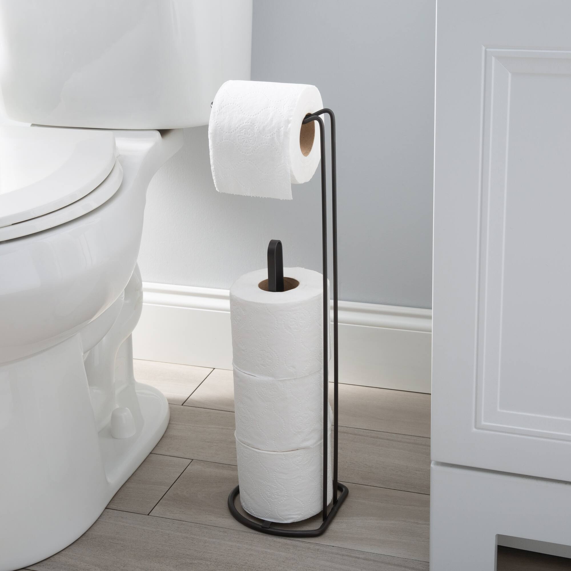 Bath Bliss 21" Bronze Toilet Paper Reserve & Dispenser